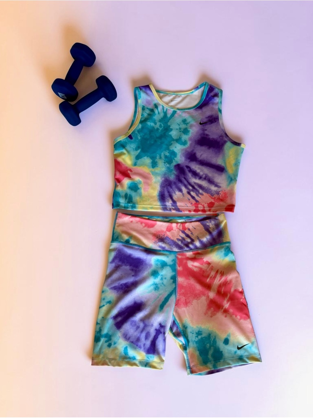 Nike Tie Dye 2 Piece Active Set Size M 💛💙 - Picture 3 of 6